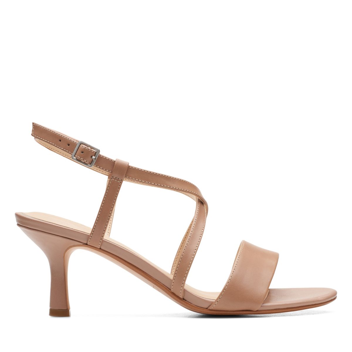 Beige Women's Clarks Amali Buckle Heels | 63380489
