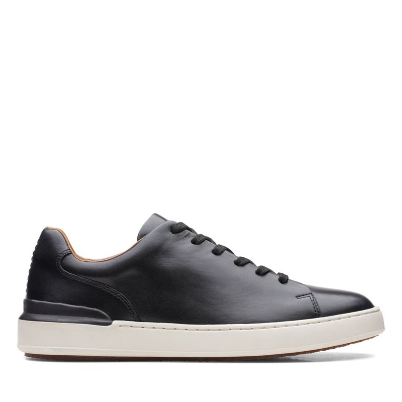 Black Men's Clarks Court Lite Lace Sneakers | 66862062