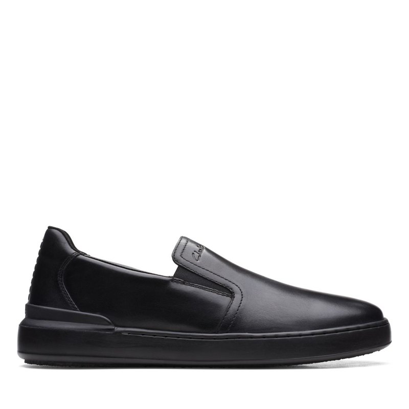 Black Men's Clarks Court Lite Slip Slip On | 28134636