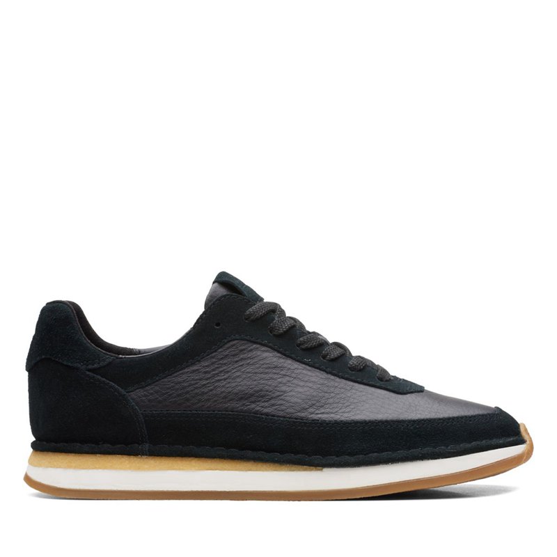 Black Men's Clarks Craft Run Lace Sneakers | 31392522