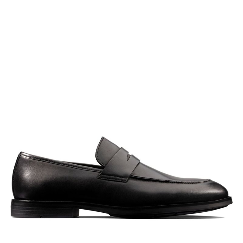 Black Men's Clarks Ronnie Step Loafers | 32248983