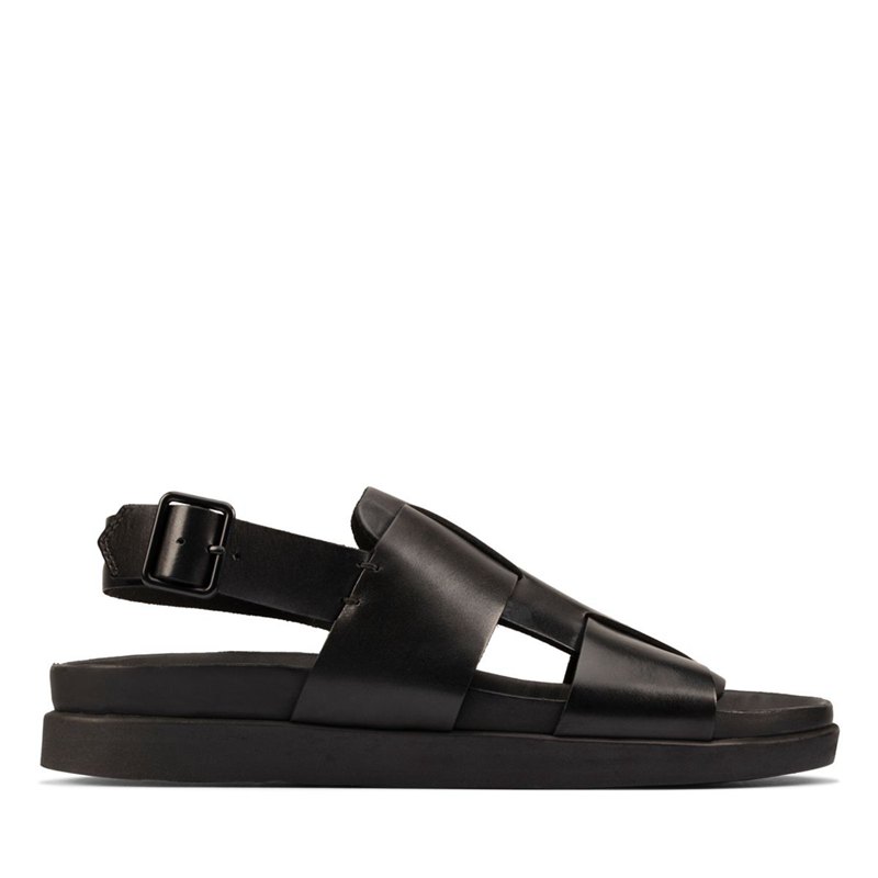Black Men's Clarks Sunder Strap Sandals | 26624143