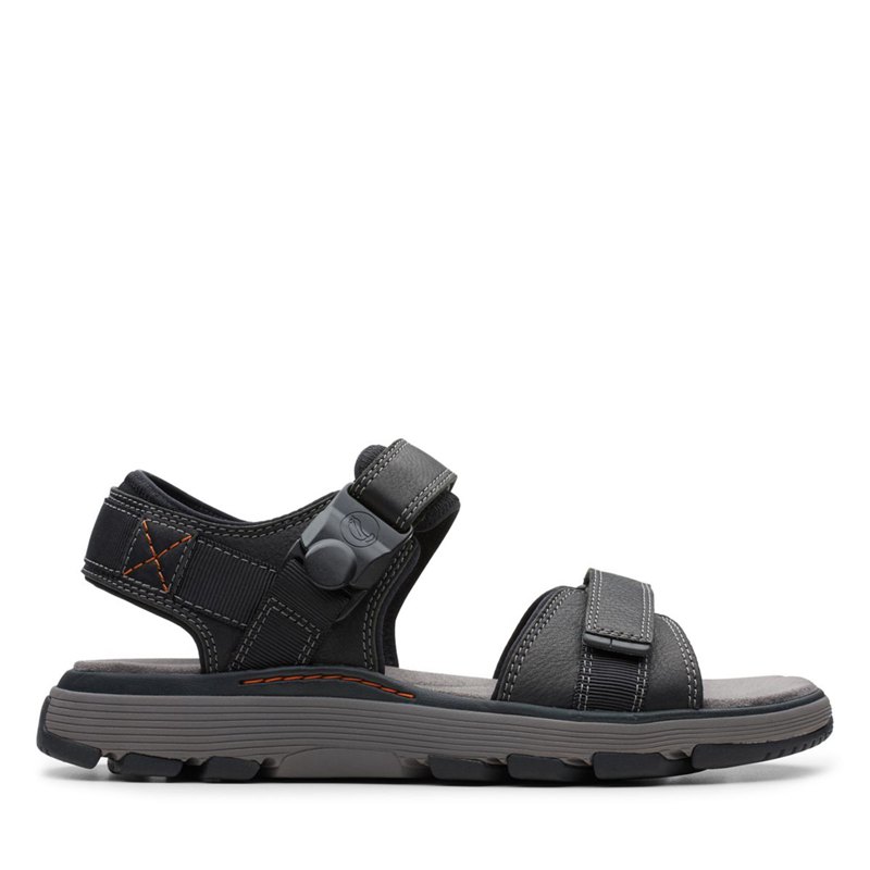 Black Men's Clarks Un Trek Part Sandals | 67175407