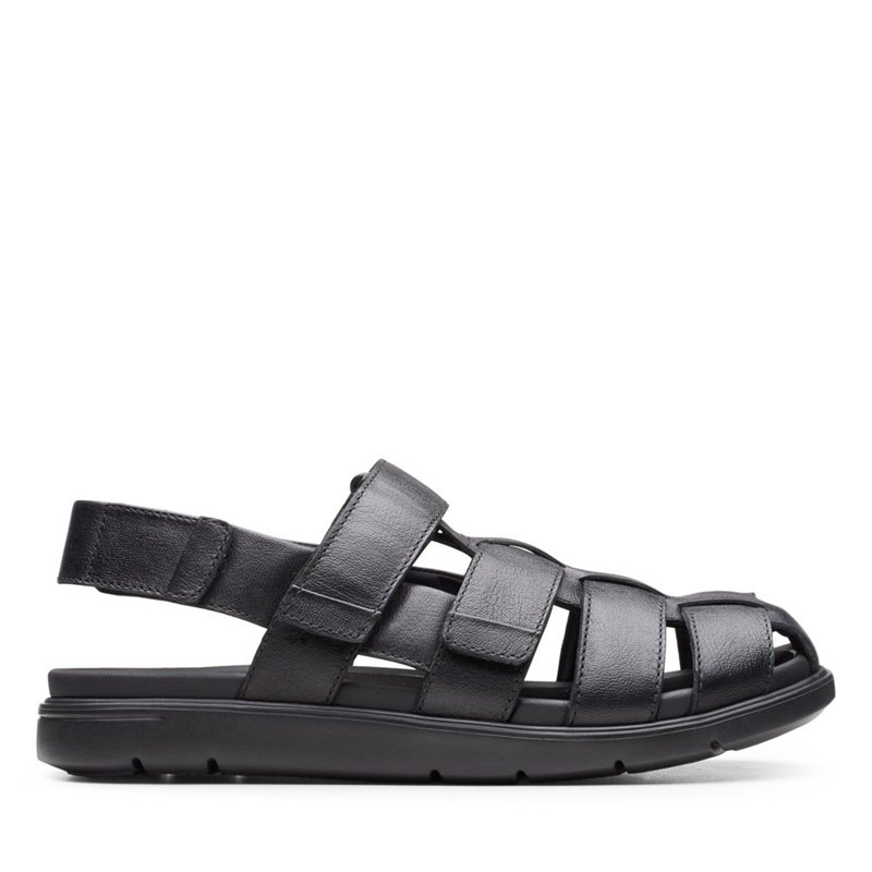 Black Men's Clarks Unwilmore Ray Sandals | 41286808