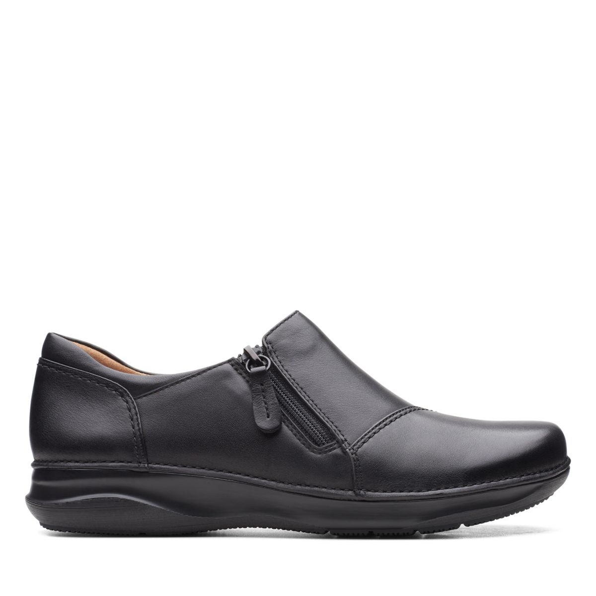 Black Women's Clarks Appley Zip Casual Shoes | 75058333