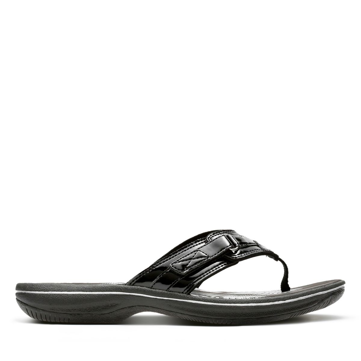 Black Women's Clarks BREEZE SEA Flip Flops | 63686788