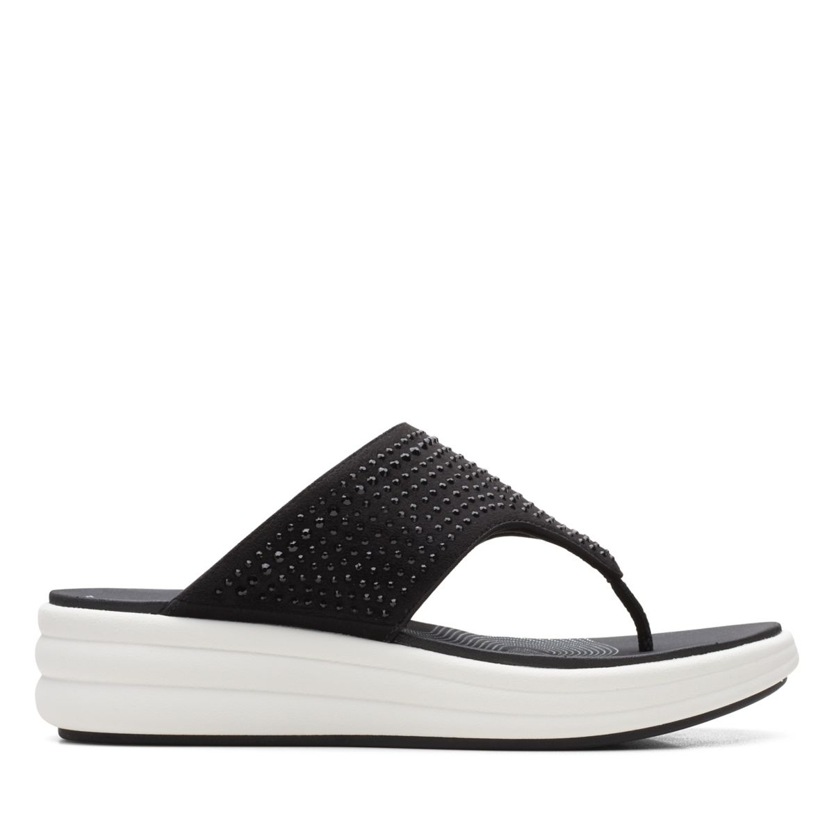 Black Women's Clarks Drift Jaunt Flip Flops | 80547432