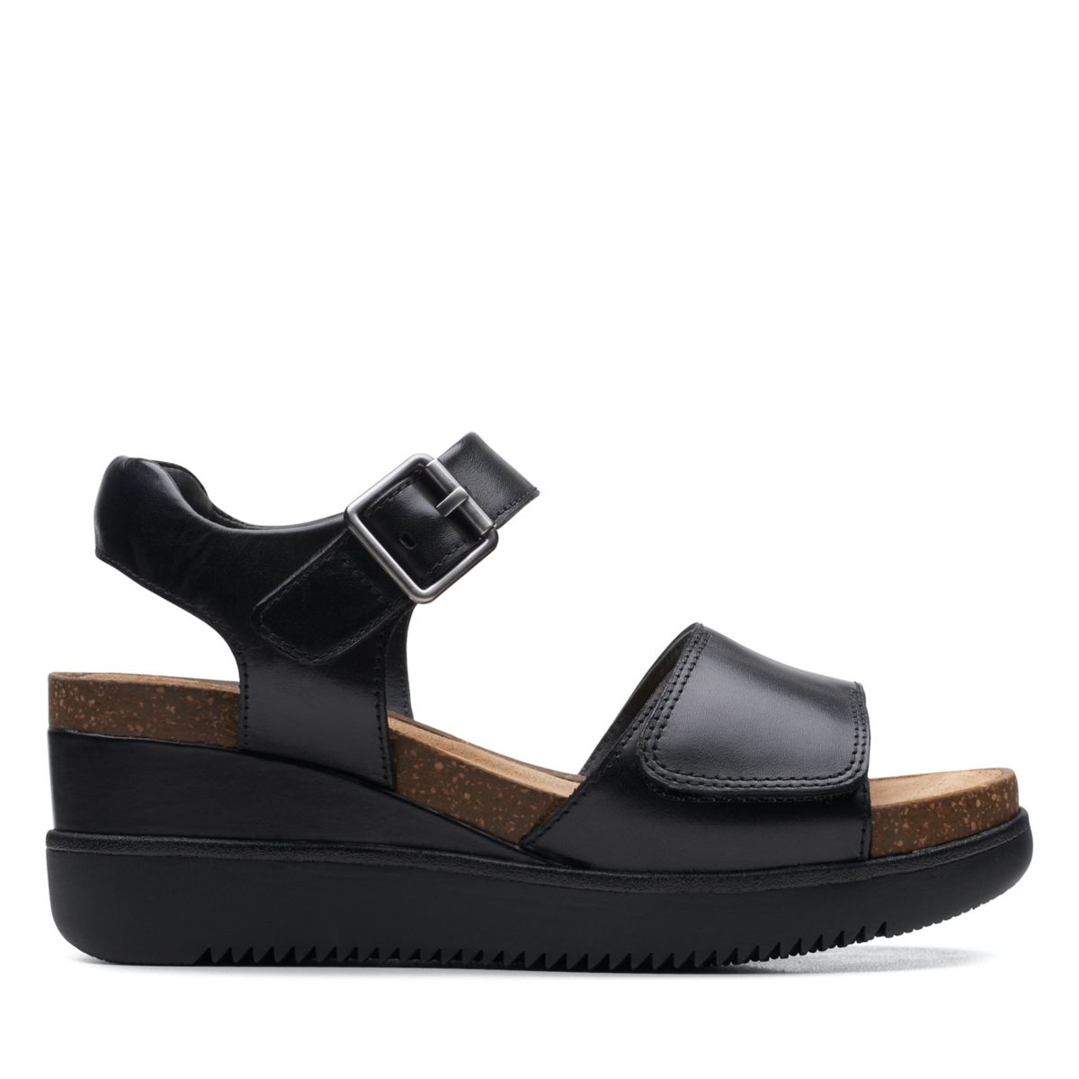 Black Women's Clarks Lizby Strap Wedge Sandals | 59923712