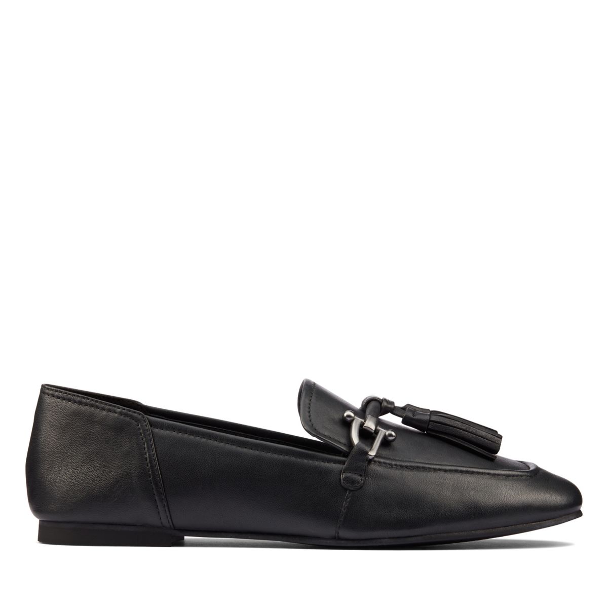 Black Women's Clarks Pure 2 Tassel Ballerina | 47293950