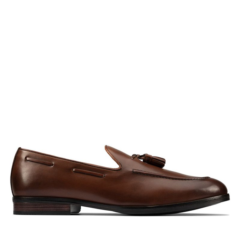 Brown Men's Clarks Citi Stride Slip Loafers | 81769996