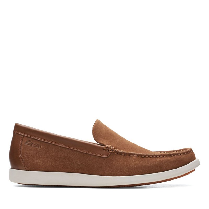 Brown Men's Clarks Ferius Creek Loafers | 52531635