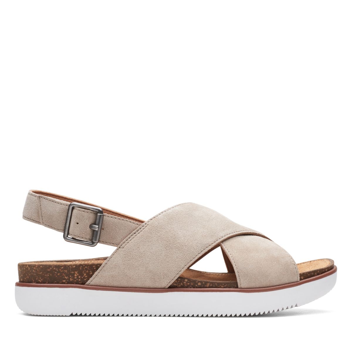 Brown Women's Clarks Elayne Cross Sandals | 39048171