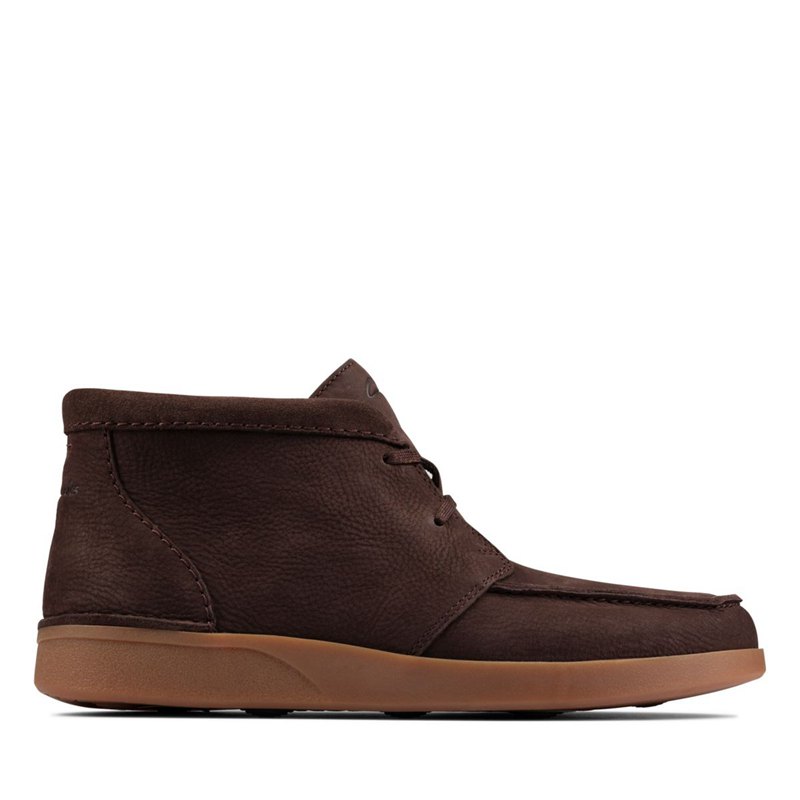 Dark Brown Men's Clarks Oakland Top Wallabee | 53086419