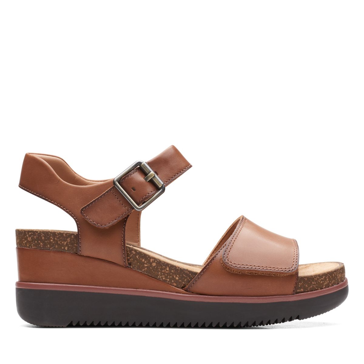 Dark Brown Women's Clarks Lizby Strap Wedge Sandals | 12435511
