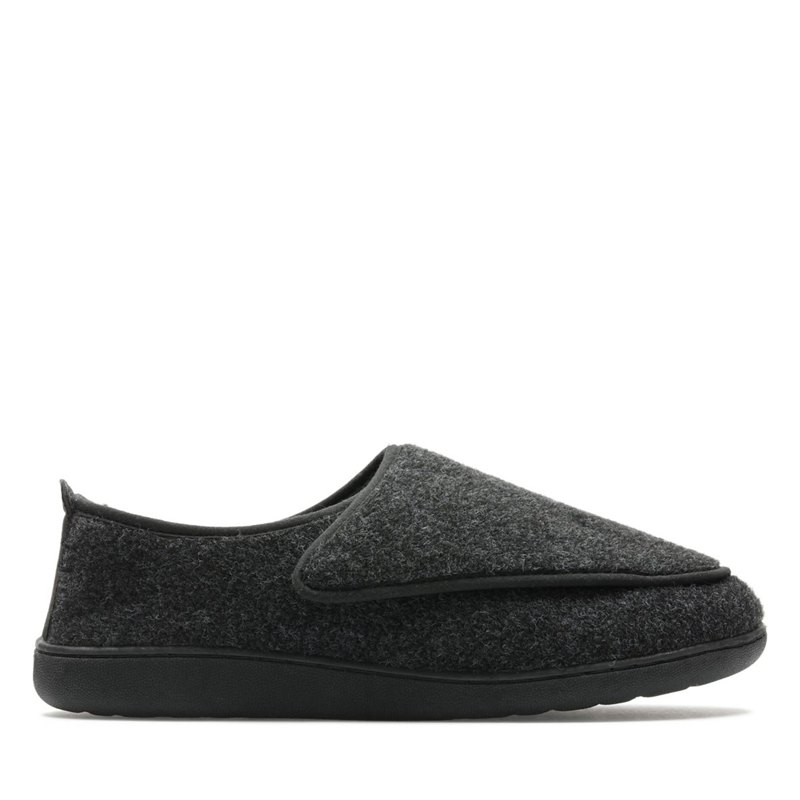 Dark Grey Men's Clarks King Riptape Slip On | 11773318