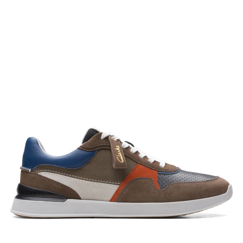 Dark Grey Men's Clarks Race Lite Tor Sneakers | 16060245