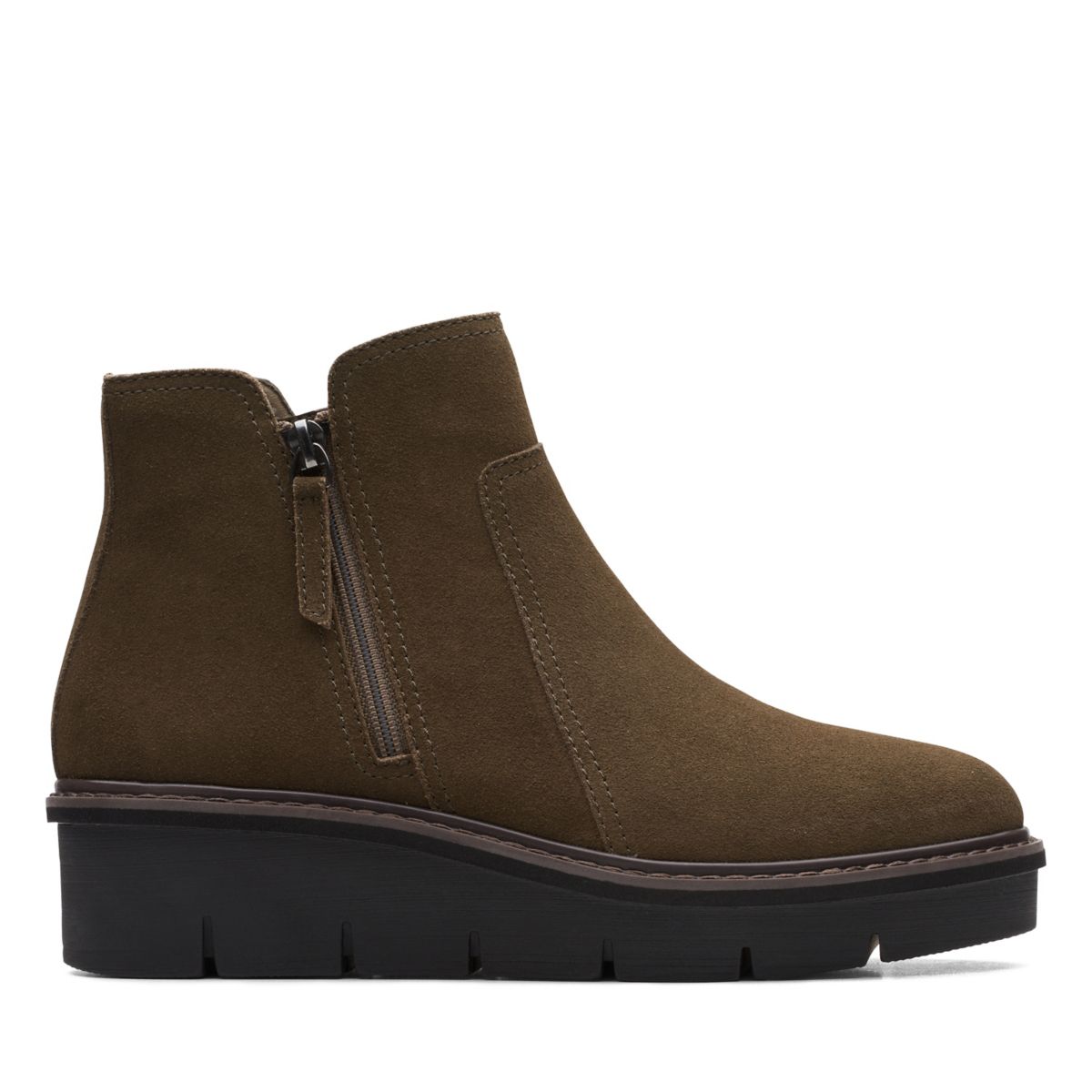 Dark Olive Women's Clarks Airabell Zip Ankle Boots | 14201500
