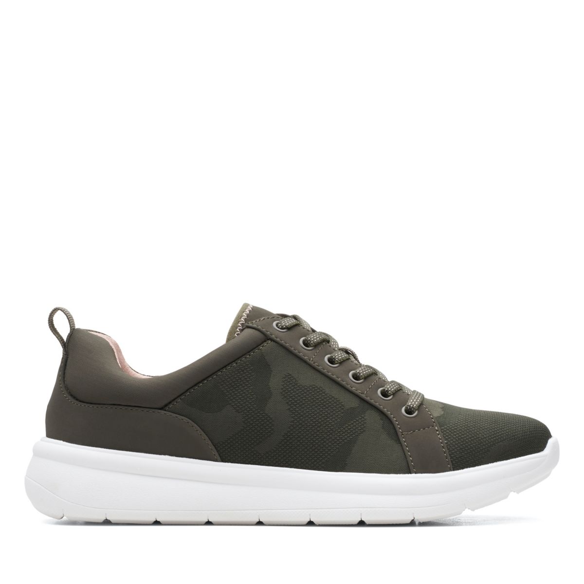 Dark Olive Women's Clarks Ezera Lace Sneakers | 15230614