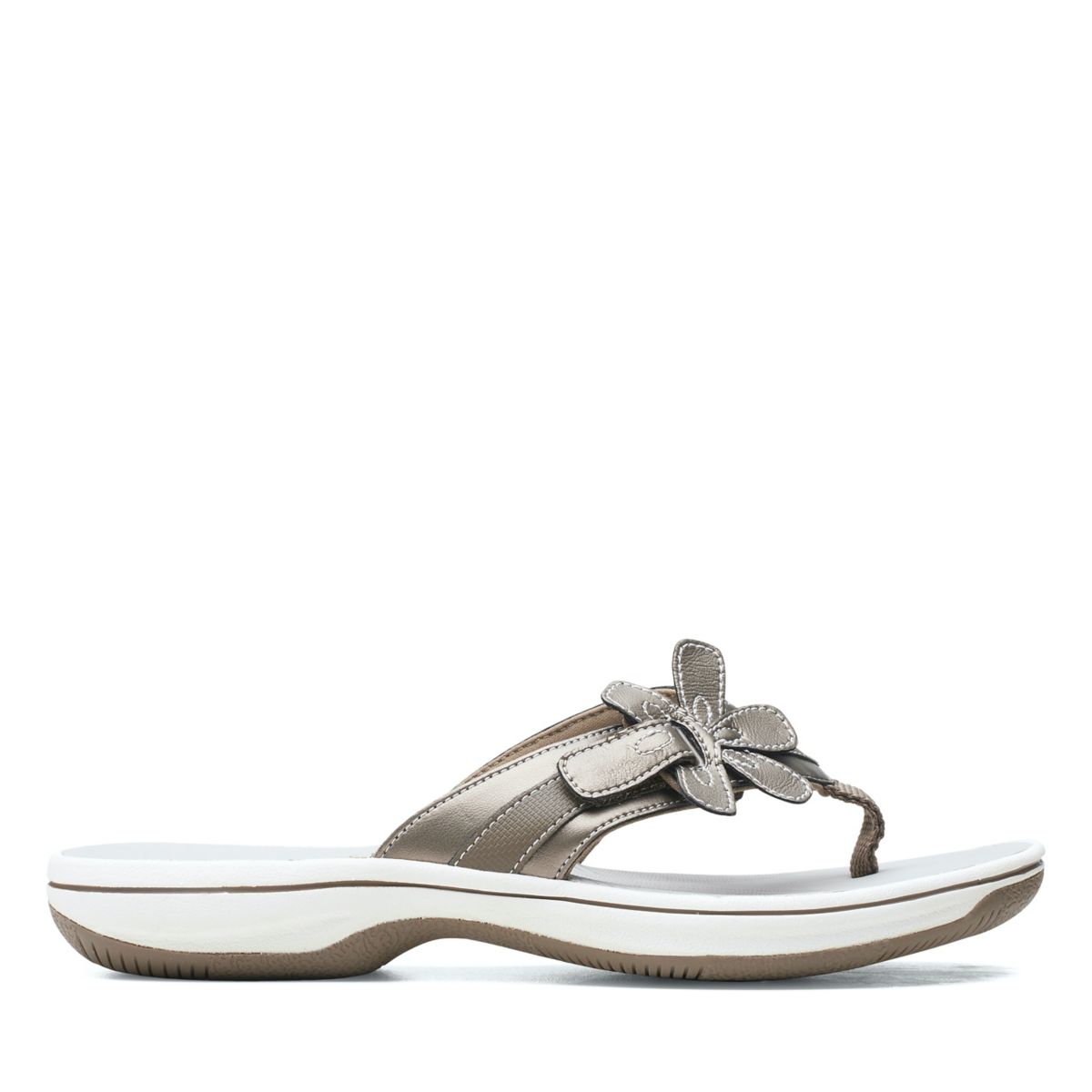 Gold Women's Clarks Brinkley Flora Flip Flops | 49991331