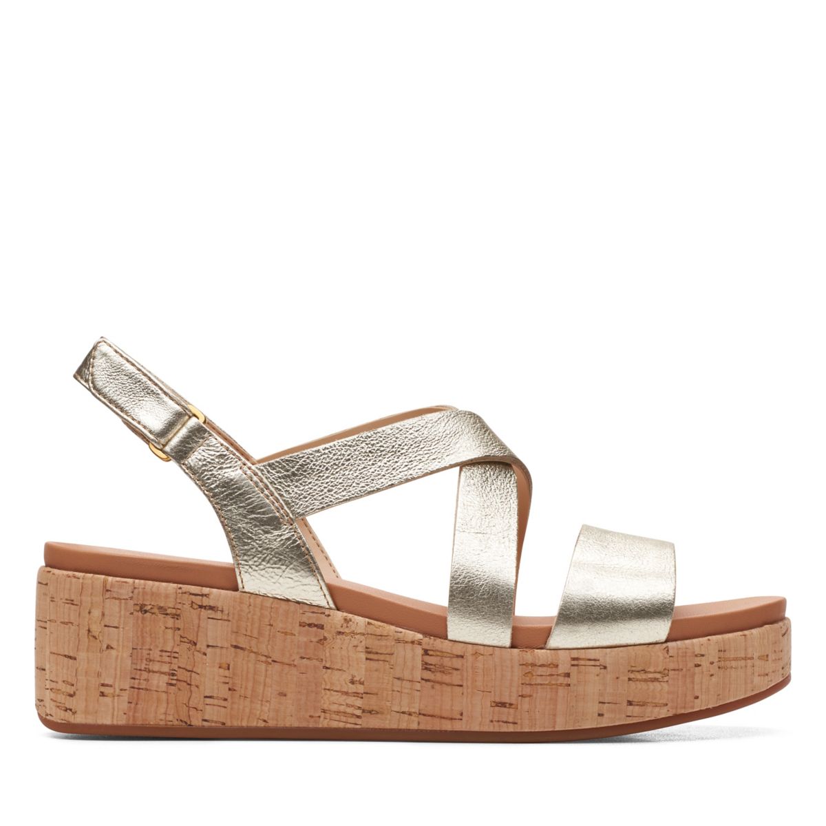 Gold Women's Clarks Kimmei Cork Wedge Sandals | 97817500