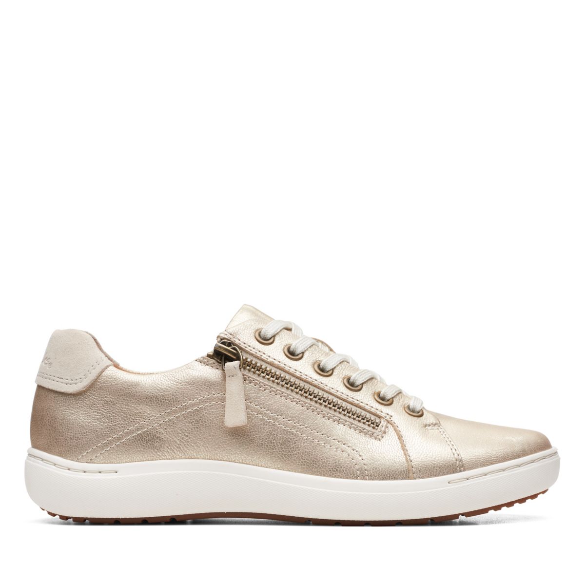 Gold Women's Clarks Nalle Lace Sneakers | 79792586