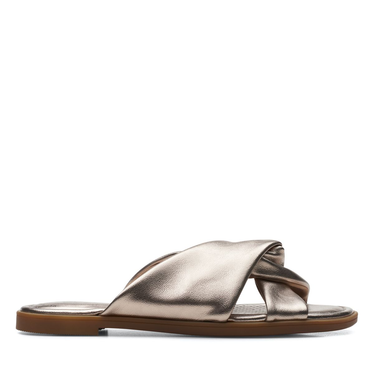 Gold Women's Clarks Reyna Twist Mules | 17299466