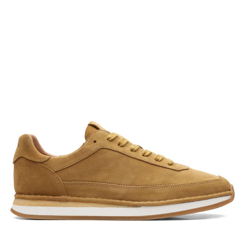 Khaki Men's Clarks Craft Run Lace Sneakers | 91115292