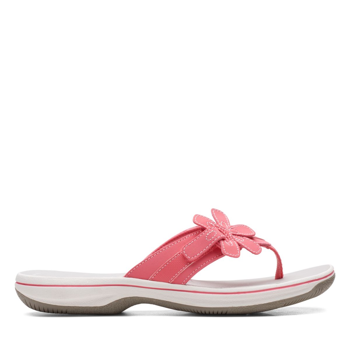 Light Coral Women's Clarks Brinkley Flora Flip Flops | 94893672