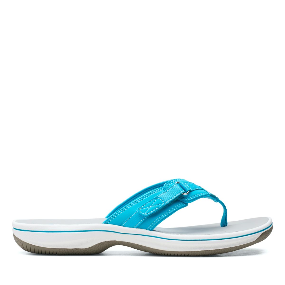Light Turquoise Women's Clarks BREEZE SEA Flip Flops | 98794981