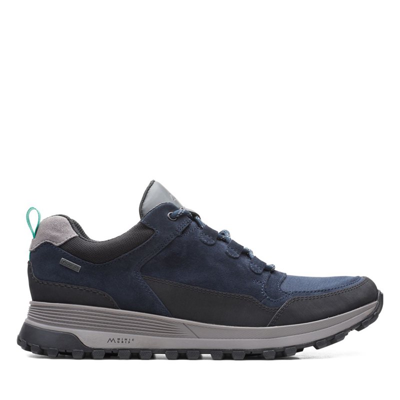 Navy Men's Clarks ATL Trek Lo GORE-TEX Sneakers | 42747133