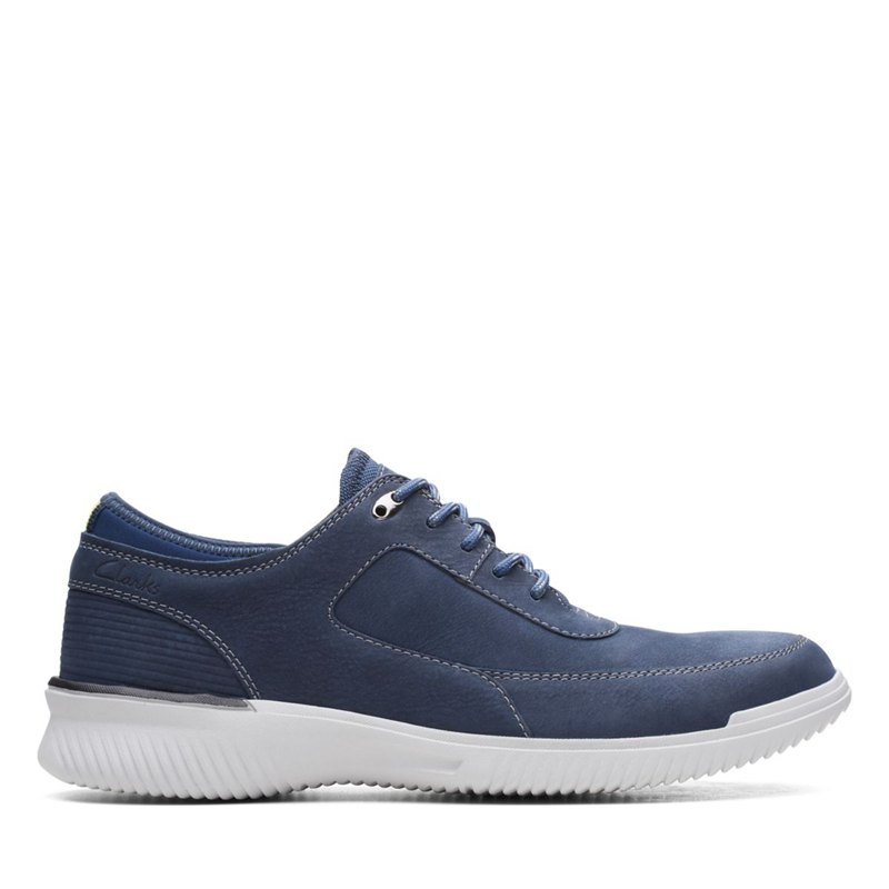 Navy Men's Clarks Donaway Lace Sneakers | 33027634