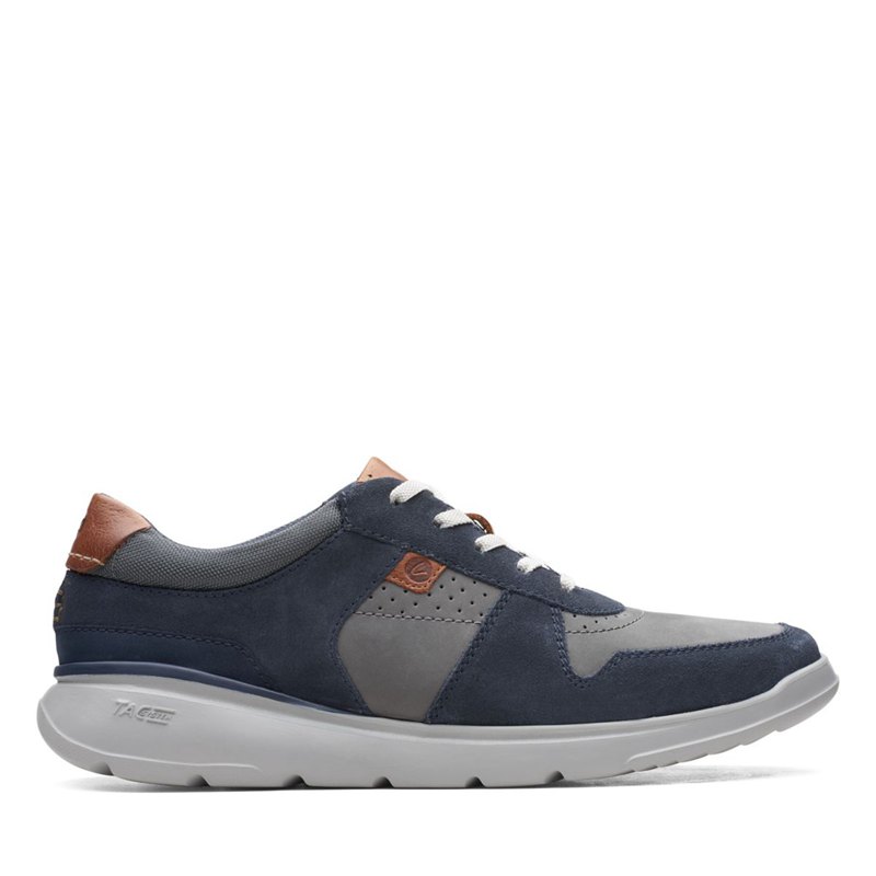 Navy Men's Clarks Gaskill Vibe Sneakers | 46249754