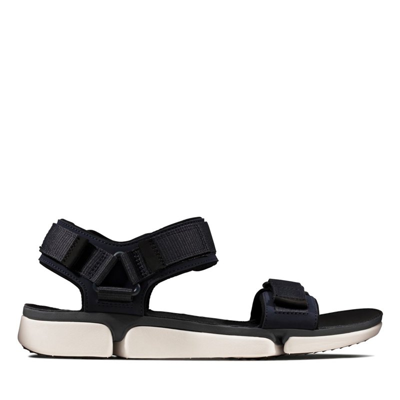 Navy Men's Clarks Tri Cove Trail Sandals | 39295910