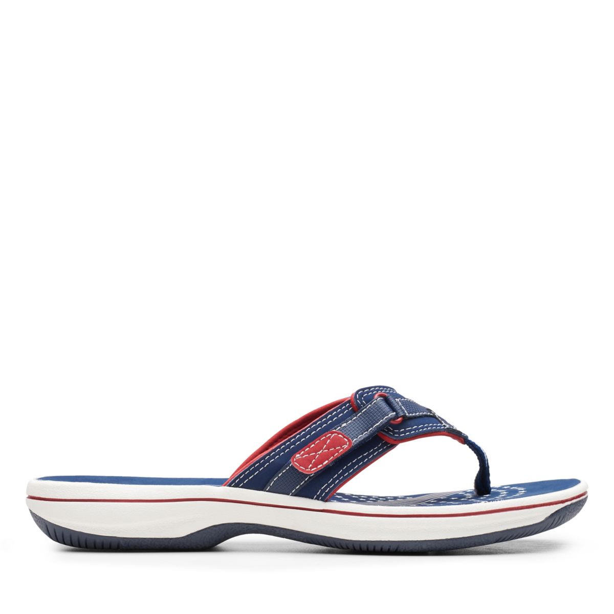 Navy Women's Clarks BREEZE SEA Flip Flops | 79819933