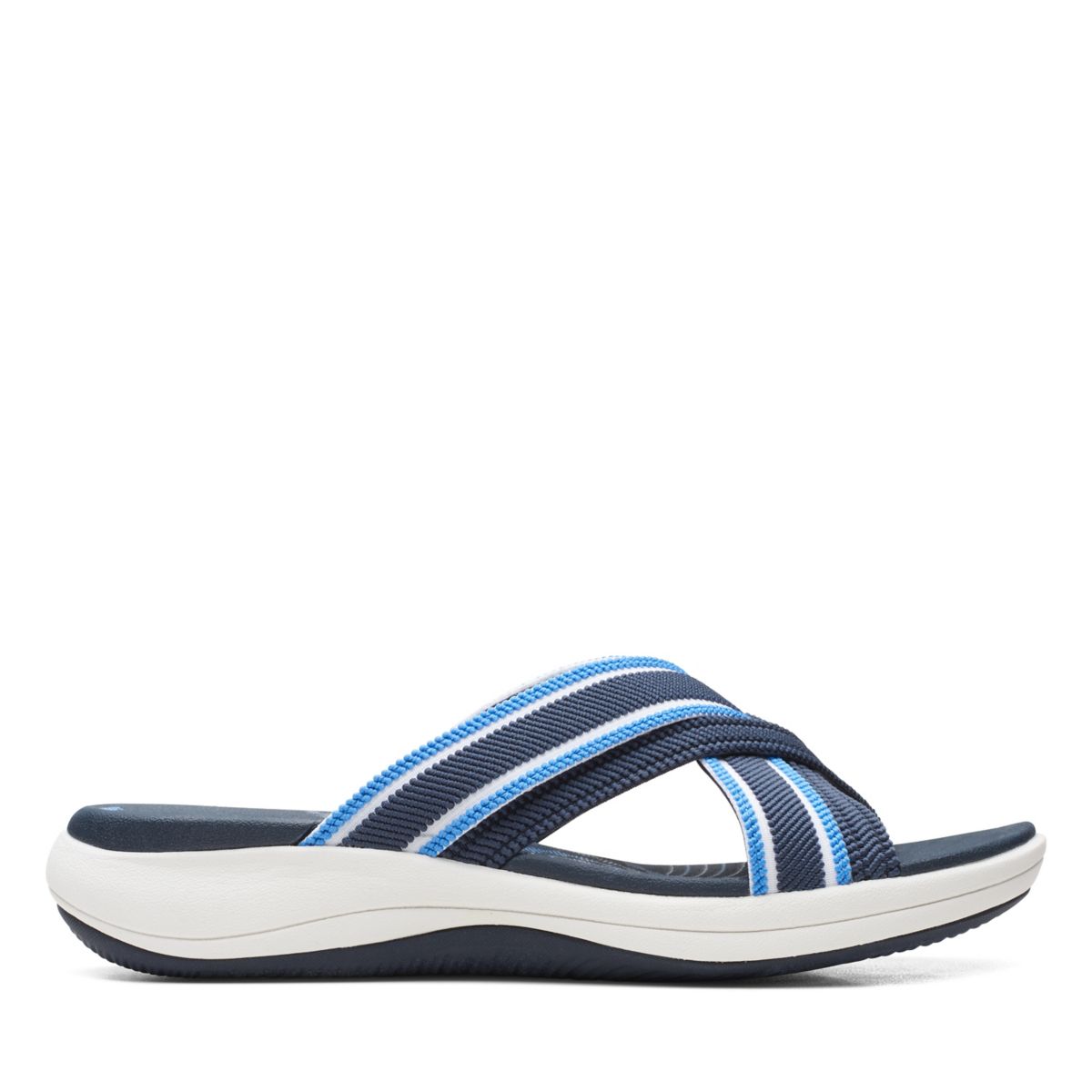 Navy Women's Clarks Mira Isle Flip Flops | 98490707