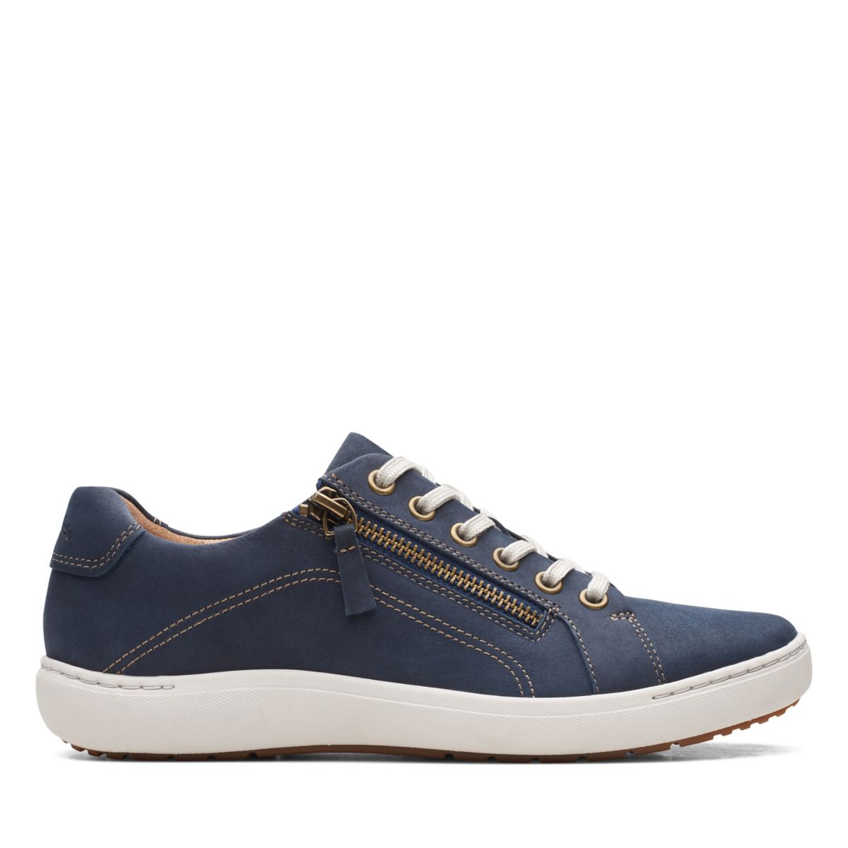 Navy Women's Clarks Nalle Lace Sneakers | 40844926