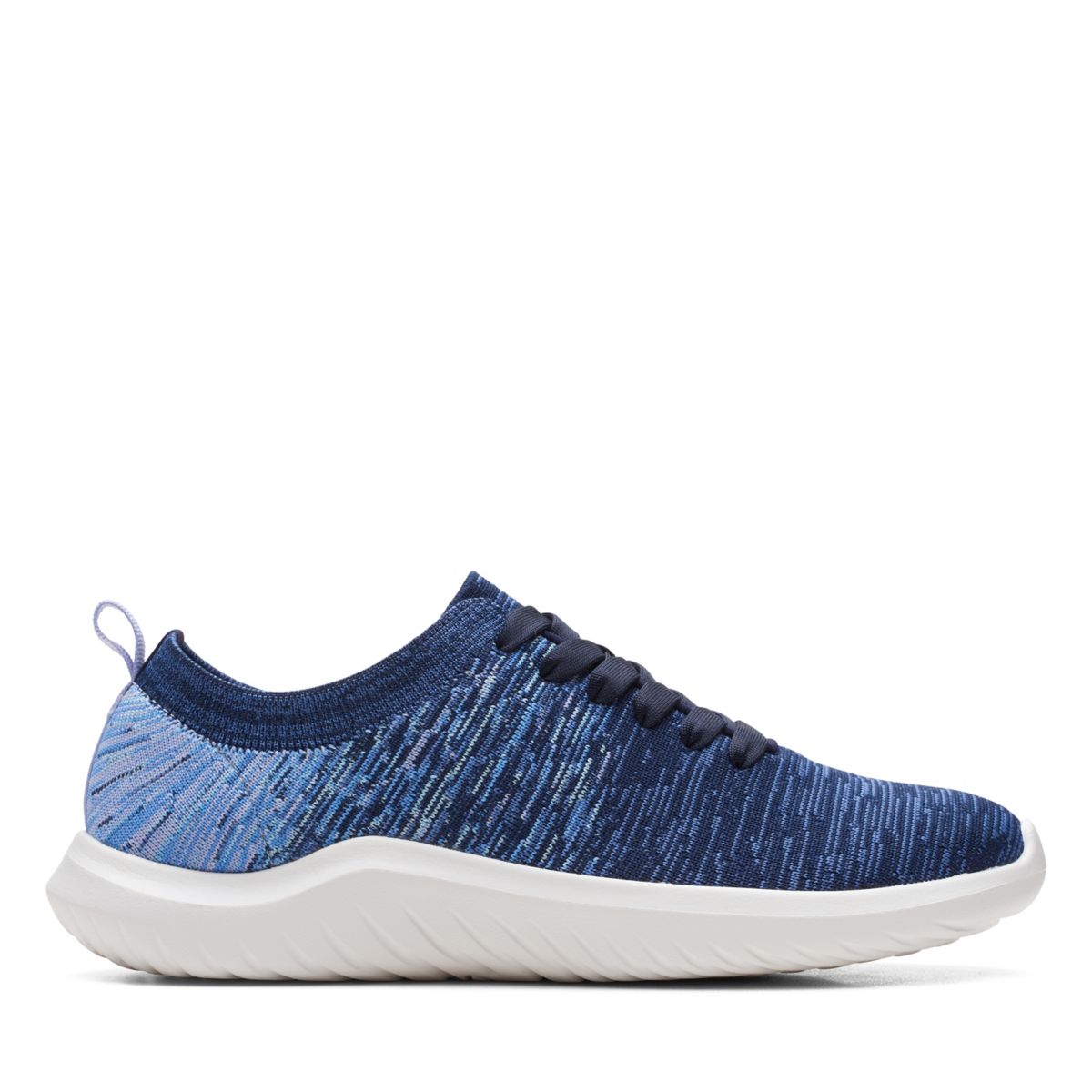 Navy Women's Clarks Nova Glint Sneakers | 62510058