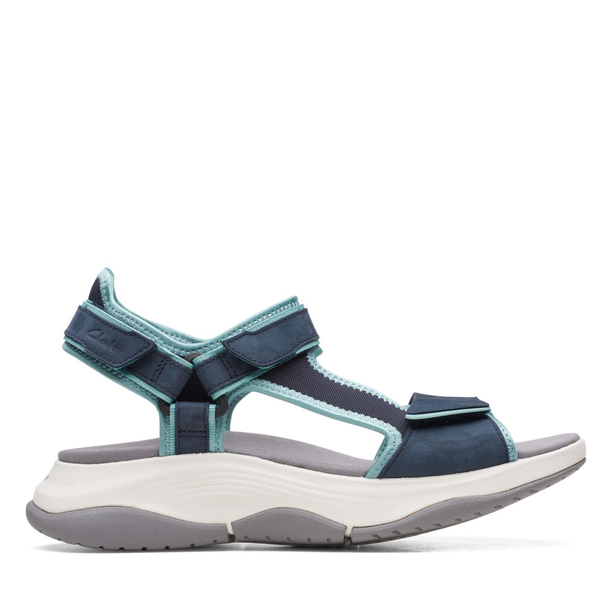 Navy Women's Clarks Wave 2.0 Skip Sandals | 48862905