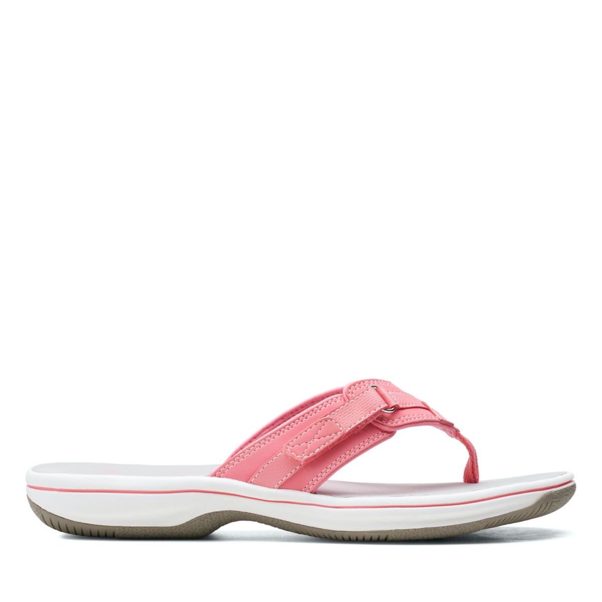 Pink Women's Clarks BREEZE SEA Flip Flops | 45478096