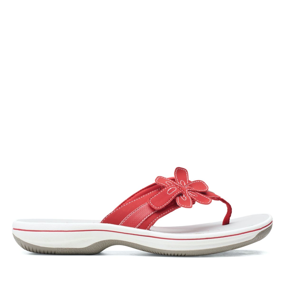Red Women's Clarks Brinkley Flora Flip Flops | 31140587