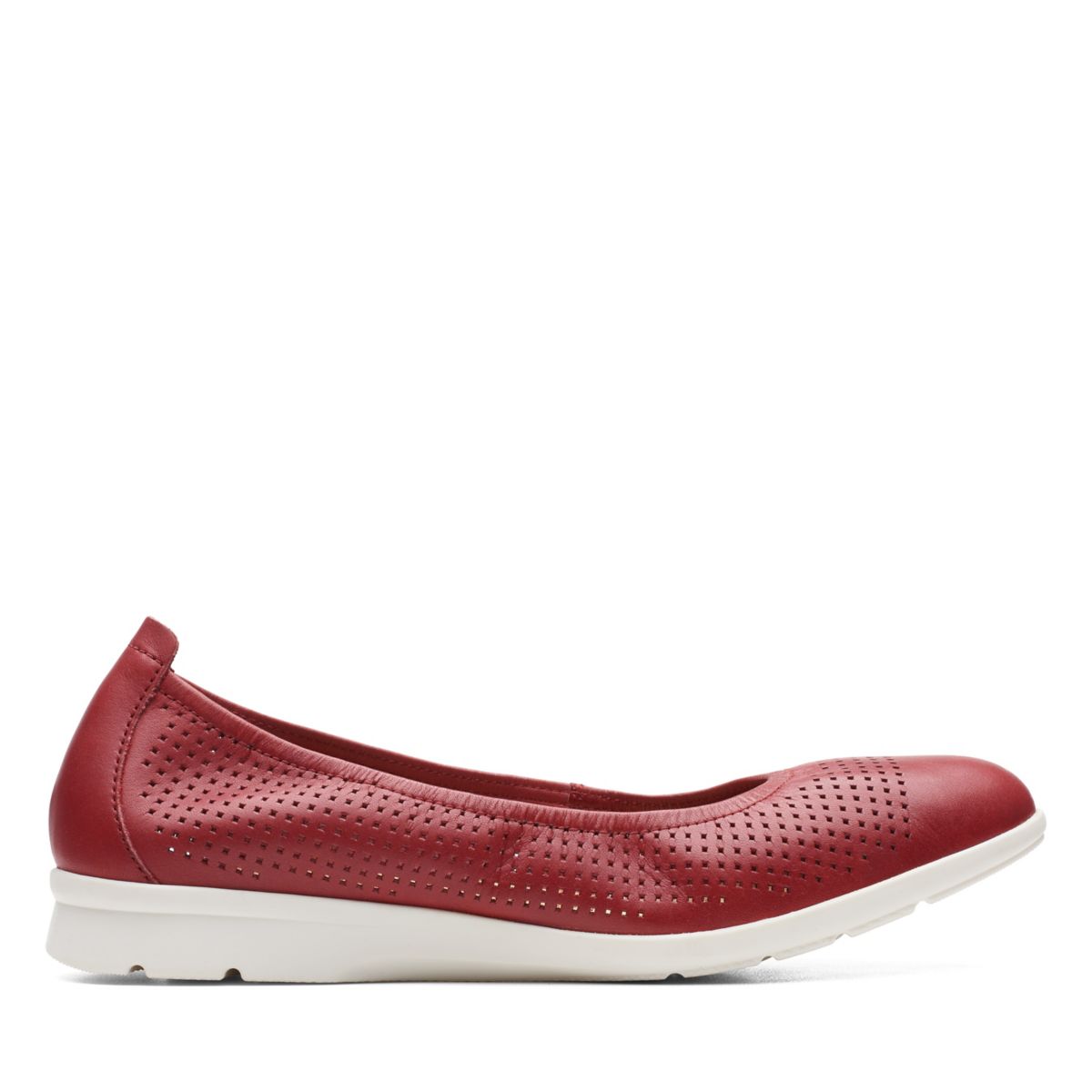 Red Women's Clarks Jenette Ease Ballerina | 32183406
