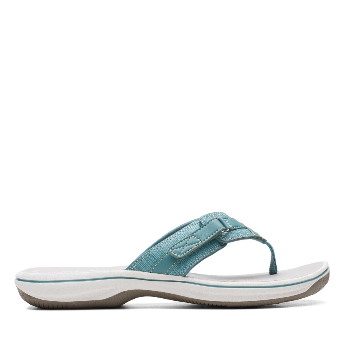 Turquoise Women's Clarks BREEZE SEA Flip Flops | 84924767