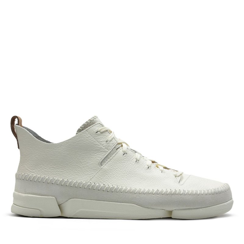 White Men's Clarks Trigenic Flex Sneakers | 70350189