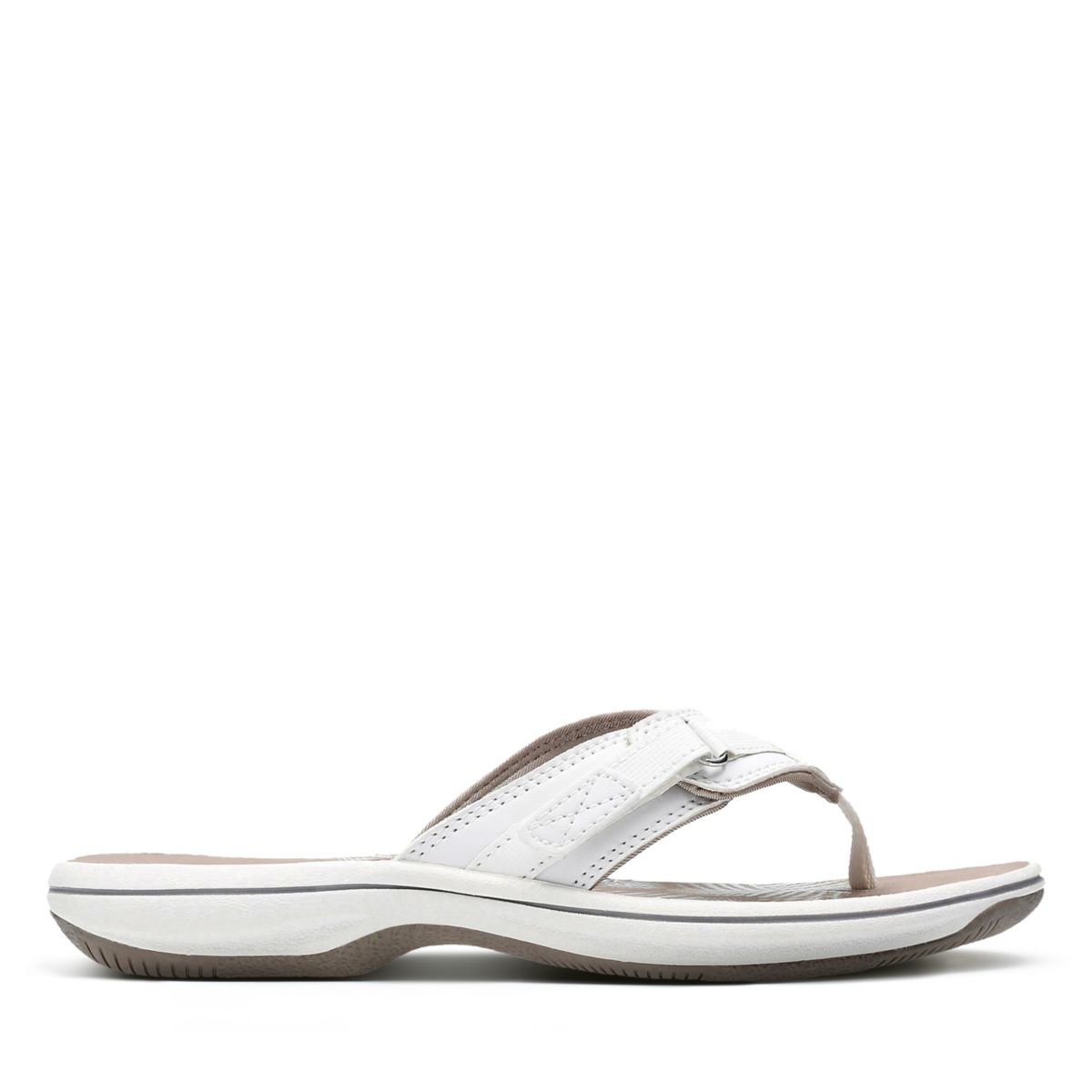 White Women's Clarks BREEZE SEA Flip Flops | 92078716