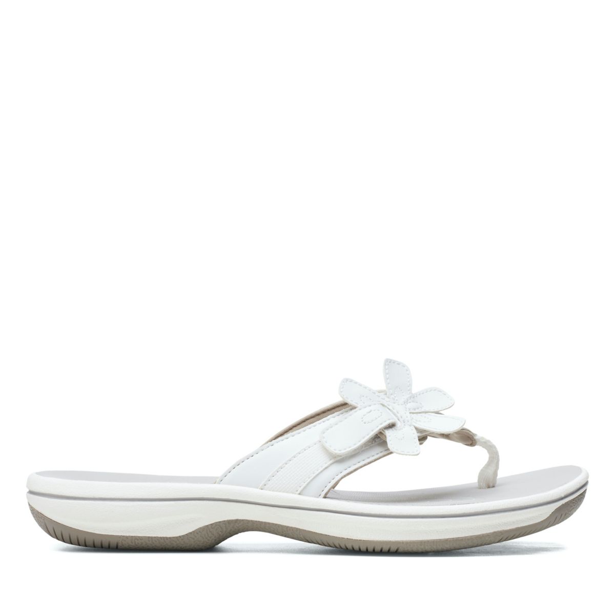 White Women's Clarks Brinkley Flora Flip Flops | 87004282