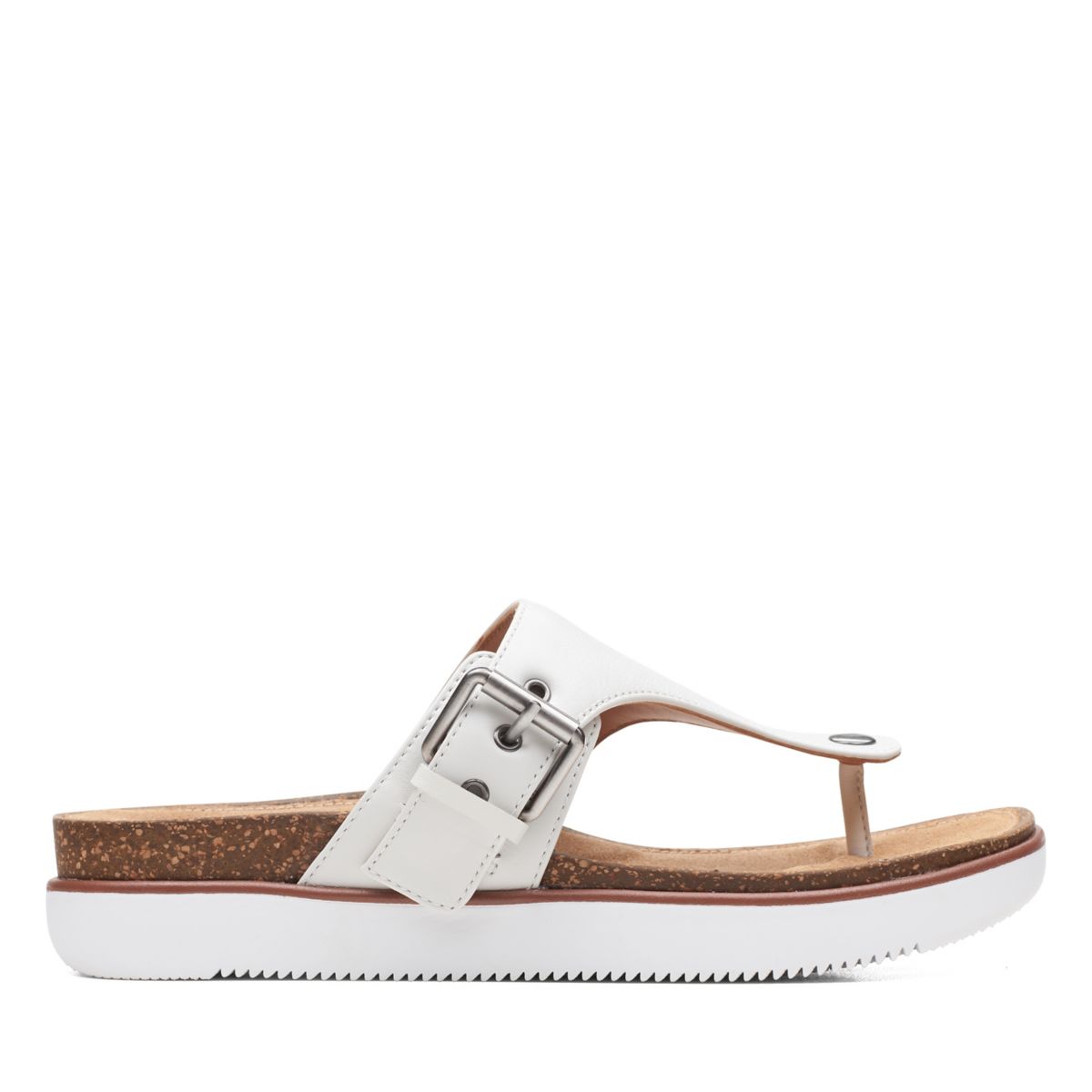 White Women's Clarks Elayne Step Flip Flops | 46774969
