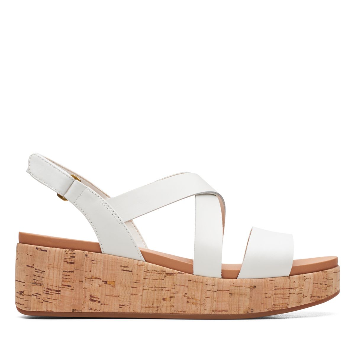White Women's Clarks Kimmei Cork Wedge Sandals | 44892129