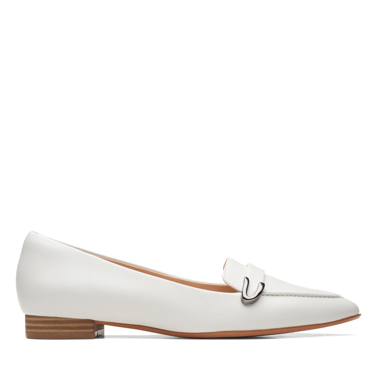 White Women's Clarks Laina 15 Buckle Ballerina | 44837093
