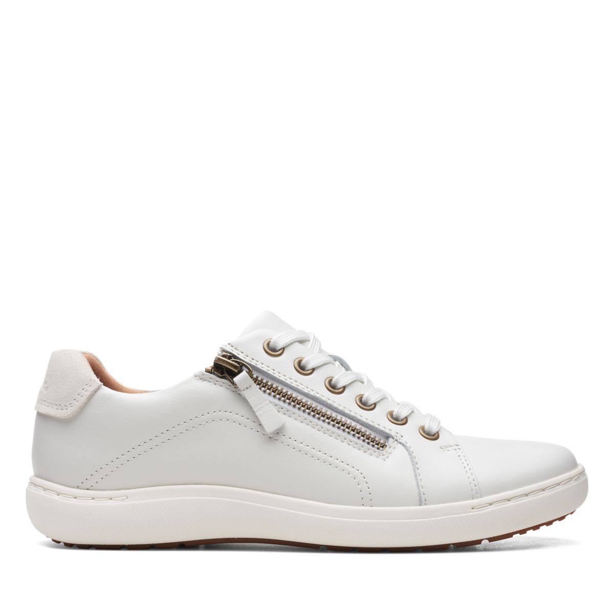 White Women's Clarks Nalle Lace Sneakers | 97965352