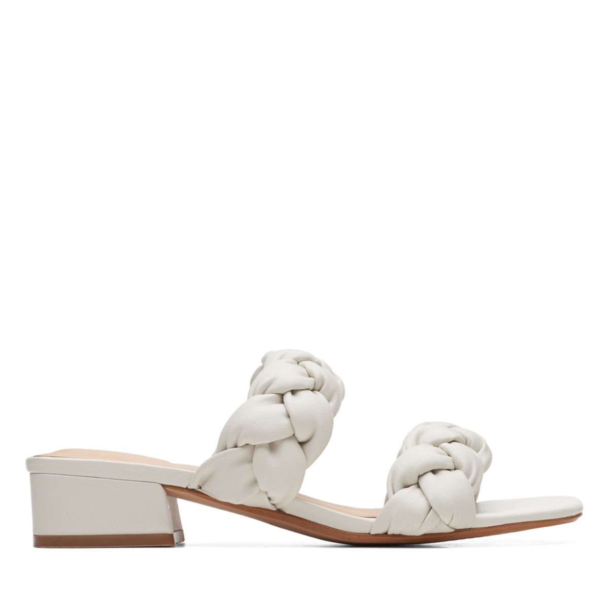 White Women's Clarks Seren 25 Braid Mules | 75905622